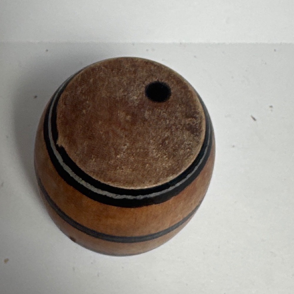 Miniature Barrel Decor OS Brown Rustic Wood Toothpick Holder - Picture 2 of 6